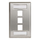 FACEPLATE, ID, SS, 1-GANG, 3-PORT - IC107S03SS FACEPLATE, ID, SS, 1-GANG, 3-PORT - IC107S03SS